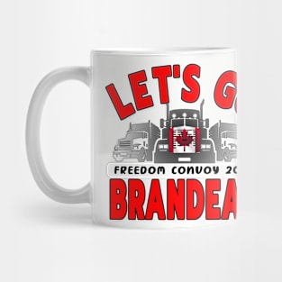 LETS GO BRANDEAU - CONVOY TRUCKERS FOR FREEDOM -LIBERTE - FREEDOM CONVOY 2022 TRUCKERS RED Mug